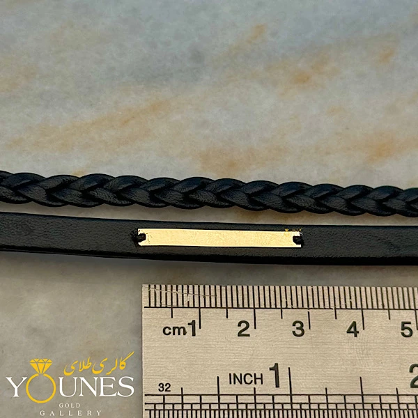 دستبند طلا مردانه چرم L104